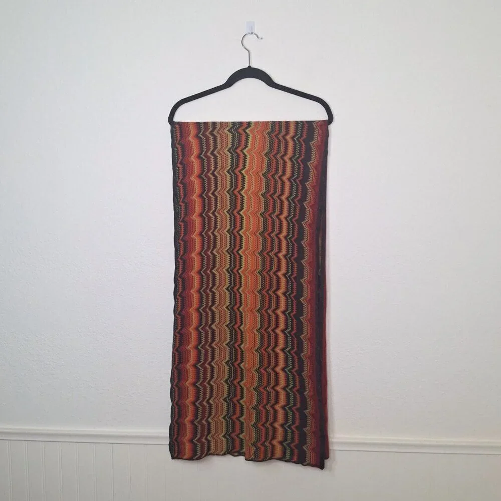 Cotton On Boho Multicolor Scarf 70 X 22 Colorful Festival Western Indie